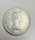 1959 Canada Canadian Caribou Quarter 25 Cents Elizabeth Ii 80  Silver Coin