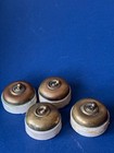 Lot Of 4 Antique Ediswan   Vitreous Brass Ceramic Light Switches Toggle Vintage