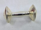 Cunill Sterling Dumbbell Baby Rattle Toy Barbell 3  Monogrammed Letter M Read