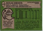 1978 -doug Dieken- Topps Autograph signed auto Football Card  413 Browns