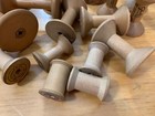 Lot Of 19 Vintage Wooden Spools Various Sizes