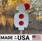  sr  3 8  Steel Dueling Tree Reactive Target 10 x18  Torso With 3 Swivel Paddles