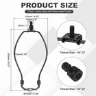 1 Set 8 Inch Lamp Harp Kit With 1  Tall Carbon Steel Finial For Lamps  Black