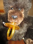 Vintage 1983 Dakin Gorilla Monkey Plush With Pacifier Brown Stuffed Animal Toy