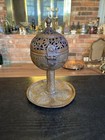 Antique Vintage Middle Eastern Hand Hammered Etched Copper Bronze Incense Burner