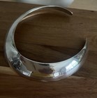 Vintage Mexico 925 Sterling Silver Modernist Collar Choker Necklace 105 Grams