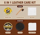 Leather Boot Care Kit 6 In 1 Mink Oil Saddle Soap Shoe Cleaner Conditioner