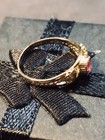 14k Baby Ring With Red Ruby Stone Size 3