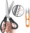 Shears Fort Grips Crafts Zig Zag Cut Sewing Scissors 