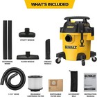 Dewalt Dxv05p 5 Gallon Wet Dry Vac 4 Peak Hp W  Attachments Yellow