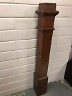 Antique Vtg Wood Staircase Newel Post 53 3 8    Tall X 6 7 8    X 6 5 8   