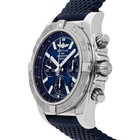 Breitling Chronomat B01 Steel Auto 44mm Blue Rubber Strap Watch Ab011011 c789