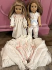 American Girl Doll Samantha Dress White Matching Girl Size Small Pajamas