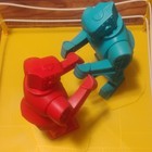 Marx Vintage 1966 Rock   em Sock   em Robots Boxing Game W  Ring  Red blue  Box