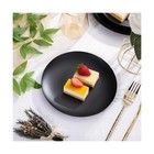 Ei Enjonirinjonir 80pcs Black Dessert Plates 7 5inch disposable Matte Plastic   