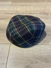 Tartan Flat Cap Newsboy Plaid Sz M l