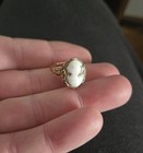 Antique 10k Rose Gold Cameo Ring Womens Vintage Estate Please Read Description