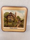 Pimpernel Drink Coaster Set Of 6 English Cottages Vintage Acrylic
