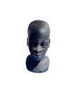 African Bronze Bust Sculpture Tribal Figure Solid Heavy Metal Art 9    Tall