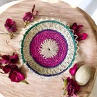 Handwoven Wall Basket Set Of 5 Boho Wicker Wall D  cor Colorful Handmade Decor