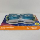 New Speedo Junior Size Goggles Blue No Leak Anti Fog Uv Protection Ages 6-14