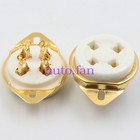 10pc For 300b 2a3 811 71a 5z3 572b 274a 101d 5z3 4pin Gold Vacuum Tube Socket