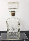 Whiskey Decanter Glass Bottle Wine Liquor Vintage Glass Gin Cork Stopper 9 5in H