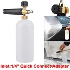 1 4  Snow Foam Washer Gun Car Wash Soap Lance Cannon Spray Pressure Jet Bottle