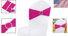 Chair Sash Fuchsia Spandex 25pcs Wedding Party Decoration Buckle Slider