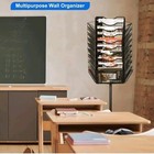 Tqvai Brochure Display Stand  30 Pockets Rotating Display Rack For Magazines