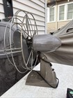 Montgomery Ward Desk Fan 12  4 Blade Art Deco Cast Met Base   Not Oscillating