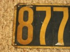 1908 New Jersey License Plate  4 Digit  No Seal 