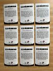 2017 Topps The Walking Dead Season 6 In Memoriam Insert Set  9  Nrmt