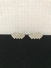 Vintage Silver Tone Clear Rhinestone Shoe Clips