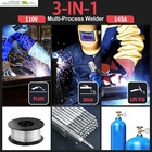 145a Mig Welder  110v Flux Core Welding Machine stick lift Tig 3 In 1 Welder Wit