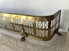Vintage English Victorian Brass Fireplace Fender Ember Guard