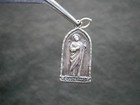 St Jude Thaddeus   Sacred Heart Jesus Vtg Sterling Silver Religious Medal Charm
