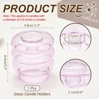 Glass Candle Holders Glass Taper Candle Stand Light Purple
