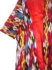 Traditional Central Asian  Uzbek Ikat Design Khan Atlas Chappan  robe  - Medium