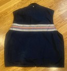 Fedex Vintage Vest Stan Herman Xl Black   Zip Up Fed Ex Reflective
