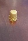 Vintage 10k Yellow Gold Sewing Thimble With Etched  Base Size 6