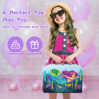 Kid Tea Set  Mermaid Tea Party Set For Girls  Princess Pretend Play Tin Teapot S