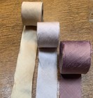 2 Yards  Exquisite  Vintage  2    Soft Yellow Bias Cut Silk   Ribbon   Nos
