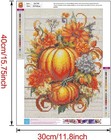 Mjhrcll 6 Pack Diamond Painting Kits 5d Fall Pumpkins 12x16 Inch Round Full