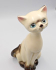 Vintage 60 s Very Cute Blue Eye Siamese Cat Figurine Tall 9 5  Kitty Cat Japan