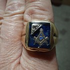 Vintage Masonic Blue Lodge Masters Ring     10k Gold     Sz 9 Mason     6 5g
