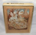 Vintage Antioch Bookplate Company Unicorn Fairy Woodland Book Plates 50 Count