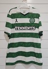 Celtic Football Club Men s Vintage Green   White Striped Soccer Jersey Size L