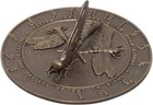 Whitehall Products 691 Dragonfly Sundial  12x12  French Bronze