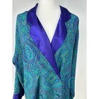Vintage Victorias Secret Gold Label Size L Double Breasted Nightgownteal Purple
